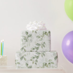Botanical Leaf Pattern Wrapping Paper