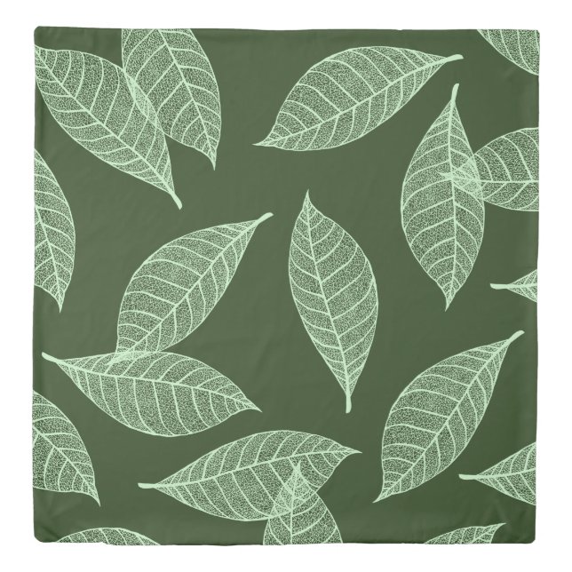 Botanical Leaf Skeletons Duvet Cover (Front)