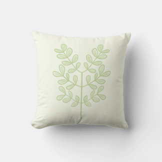 Botanical Leaf Throw Pillow