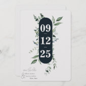Botanical Leafy Greenery Save the Date (Front/Back)