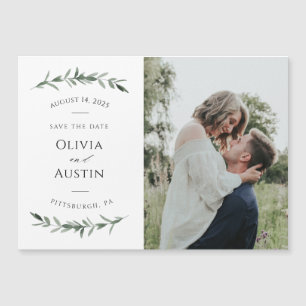 Botanical Leafy Greenery Save the Date