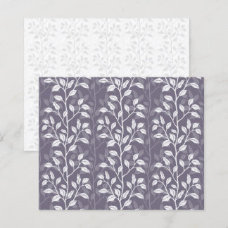 Botanical Leaves Deep Purple Scrapbook Paper