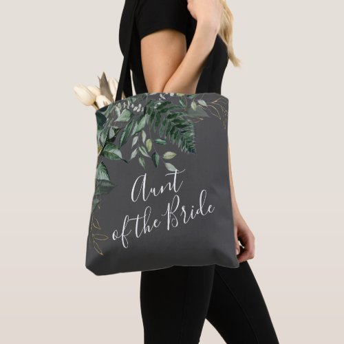 Botanical leaves Greenery Aunt of the bride gift T Tote Bag