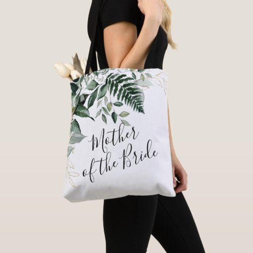 Botanical leaves Greenery mother of the bride gift Tote Bag