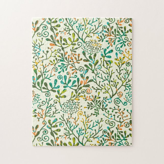 Botanical Leaves Greenery Natural Jigsaw Puzzle (Vertical)