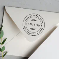 Create Your Own Modern Round Return Address Self-inking Stamp