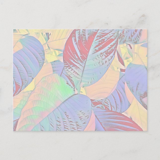 Botanical Leaves Post Card (Customizable) (Front)