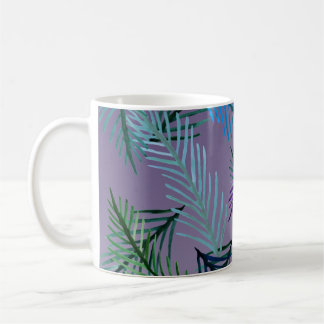 Botanical, Leaves  & Purple Mug