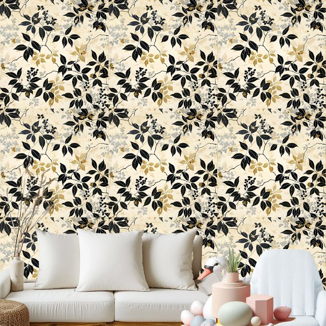 Botanical leaves rainforest nature greenery decor wallpaper  (Botanical leaves rainforest nature greenery decor wallpaper)