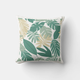 Botanical Leaves Throw Pillow