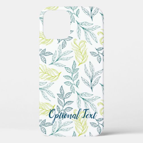 Botanical Leaves  Twiggy Branches Pattern  iPhone 12 Pro Case