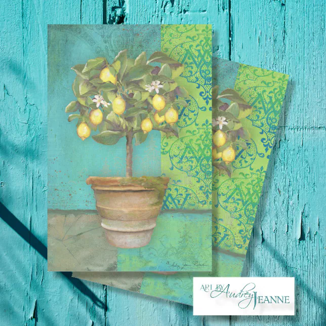 Botanical Lemon BOHO Vintage Ephemera Decoupage Tissue Paper | Zazzle