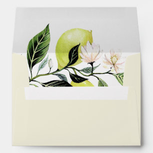 Botanical Lemon Cream Return Address Envelope