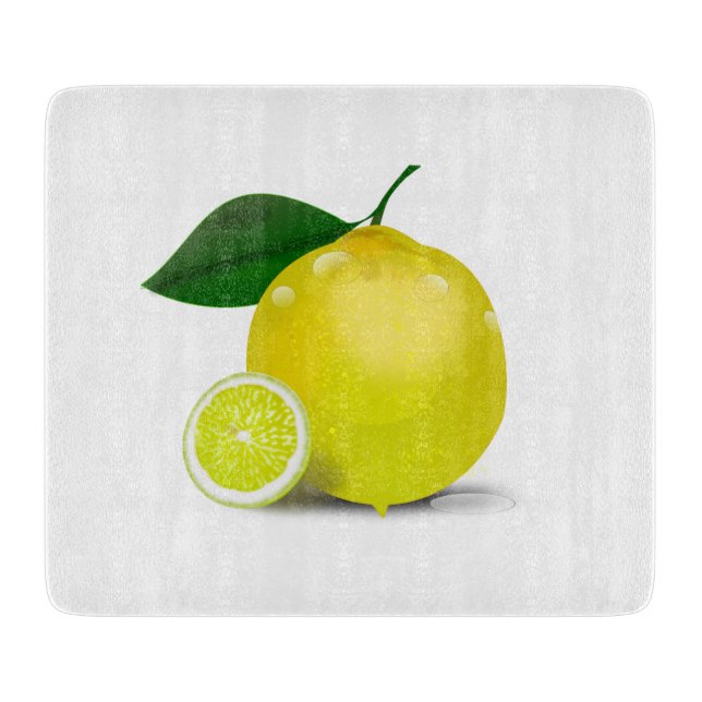 Botanical Lemon Cutting Board (Front)