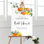 Botanical Lemons and Oranges Summer Bridal Shower Poster<br><div class="desc">Welcome guests to your event with this botanical bridal shower welcome sign. It features watercolor illustrations of oranges, lemons, orange blossoms and greenery. Personalize by adding the name, date, time, venue, address and other event details. This citrus welcome sign is perfect for garden and summer bridal showers. Matching items are...</div>