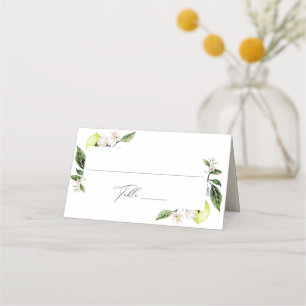Botanical Lemons Wedding Place Card