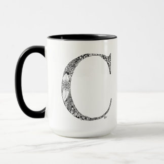 Botanical Letter C Mug, Art by Elizabeth Sampson Mug