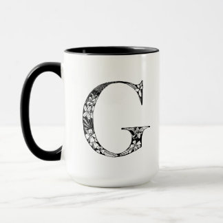 Botanical Letter G Mug, Art by Elizabeth Sampson Mug