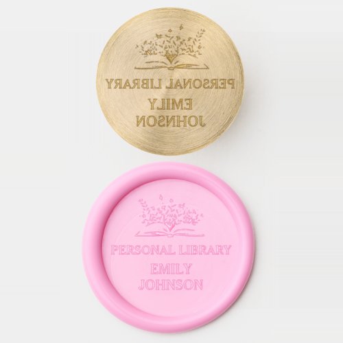Botanical Library Book Embosser Style Wax Seal Stamp