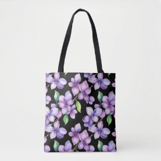 Botanical Lilac Floral Shopping Bag