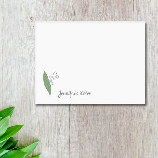 Botanical Lily of the Valley Pastel Flower Post-it Notes (Botanical Lily of the Valley Pastel Flower Post-it Notes)