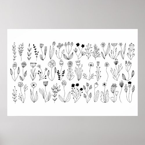 Botanical Line Art Poster