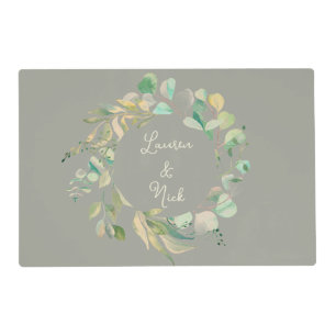 Botanical look! Beautiful Personalized Pacemats Placemat
