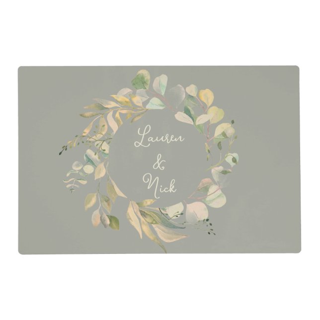 Botanical look! Beautiful Personalized Pacemats Placemat (Front)