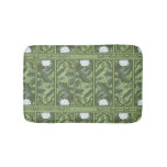Botanical Lotus Panel Pattern - The White Lotus Bath Mat