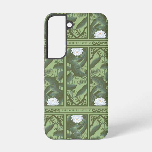 Botanical Lotus Panel Pattern - The White Lotus Samsung Galaxy Case (Back)