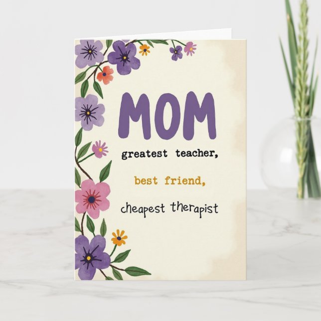 Botanical Love Mom Card (Front)