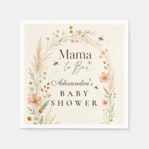 Botanical Mama To Bee Baby Shower Napkins