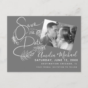 Botanical Markings Script Photo  Postcard