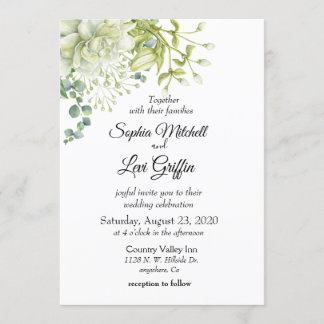 Botanical Matrimony Wedding Invitation