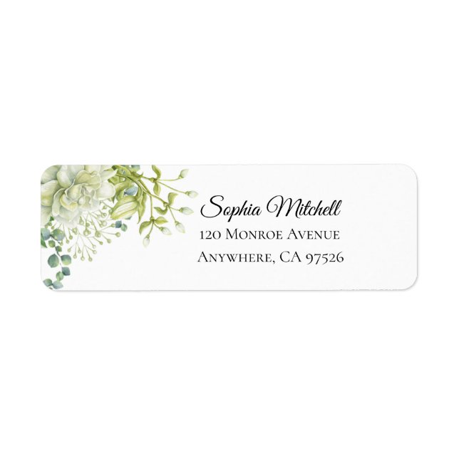 Botanical Matrimony Wedding Label (Front)