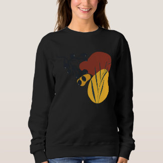 Botanical Mediterranean Wildflowers Leaves Leaf Wi Sweatshirt