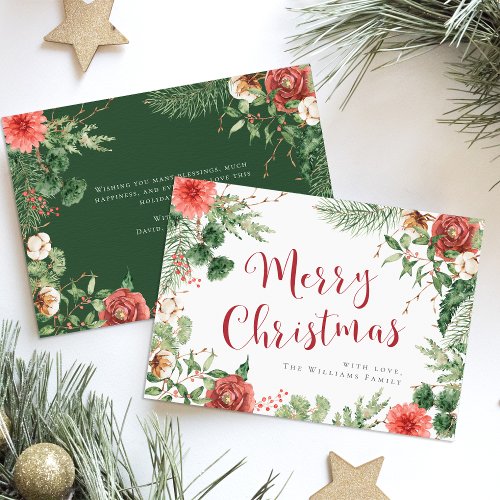 Botanical Merry Christmas Cards