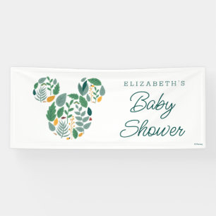 Botanical Mickey Mouse Baby Shower Banner