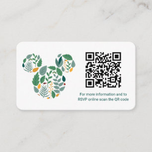 Botanical Mickey Mouse Baby Shower Enclosure Card