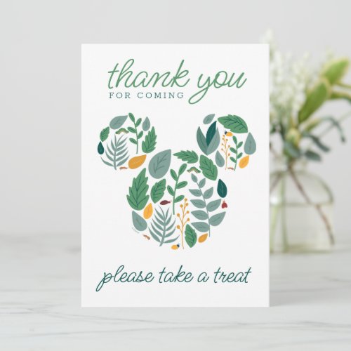 Botanical Mickey Mouse Baby Shower Favor Table Invitation