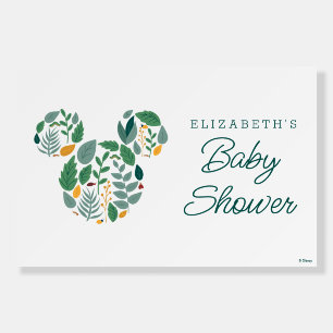 Botanical Mickey Mouse Baby Shower Foam Board