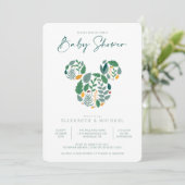 Botanical Mickey Mouse Baby Shower Invitation (Standing Front)