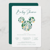 Botanical Mickey Mouse Baby Shower Invitation (Front/Back)