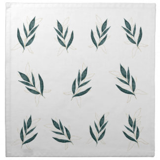 Botanical | Minimal Greenery Table Accent Cloth Napkin