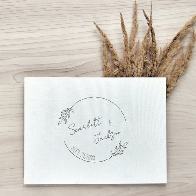 Botanical Minimalist Hand-written Save the Date Se Self-inking Stamp (Creator Uploaded)