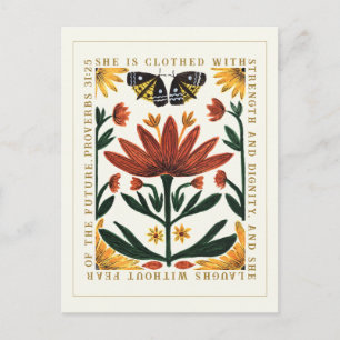 Botanical Modern Scripture Verse Postcard