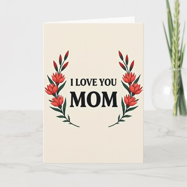 Botanical Mom Affection Card (Front)