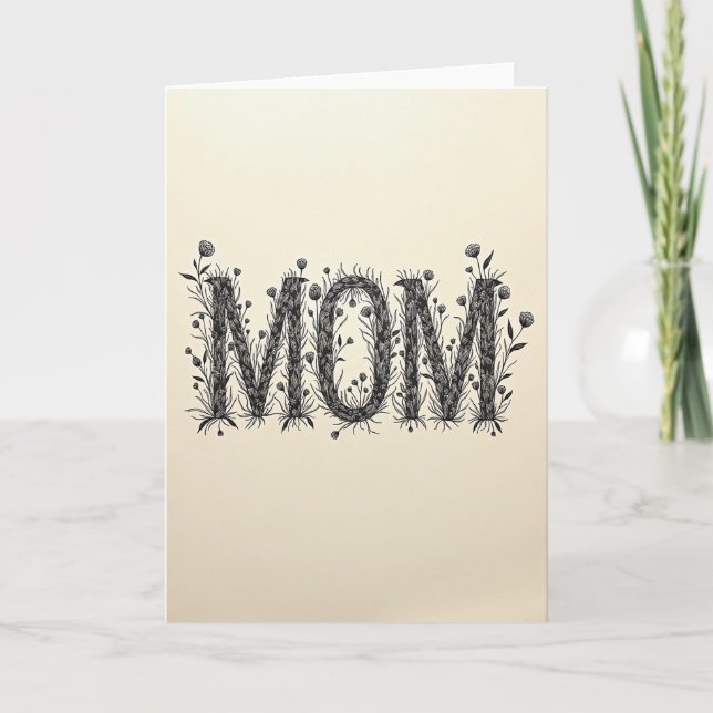 Botanical Mom Art Design Card (Front)