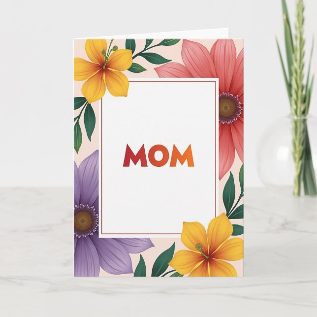 Botanical Mom Message Card (Front)