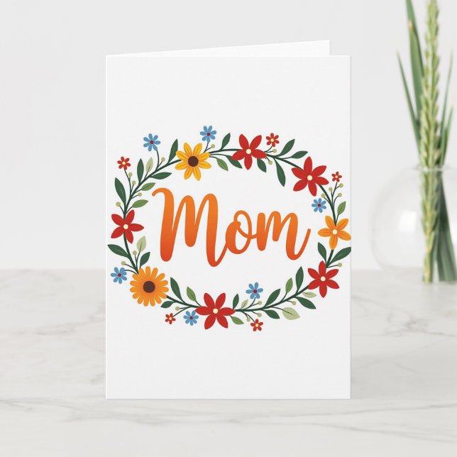 Botanical Mom Pattern Card (Front)